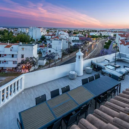 Luxe Penthouse, Bbq, Jacuzzi, Games, Ocean View, Oura 2-min Walk - By Seareen Albufeira